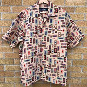 Pelle Pelle by Marc Buchanan shirt sleeve button-up shirt geometric men’s sz M